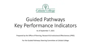 Guided Pathways Key Performance Indicators at Cañada College