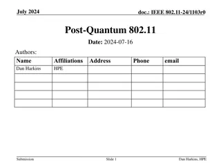 Post-Quantum Cryptography in IEEE 802.11 - Current State and Future Concerns