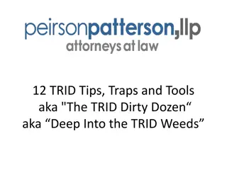 Deep Dive into TRID Regulations: Tips, Traps, and Tools