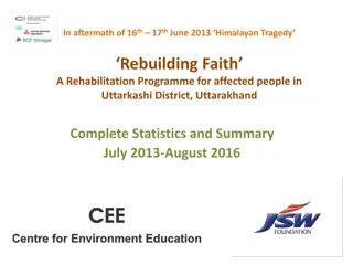 Rebuilding Faith: Rehabilitation Programme in Uttarakhand Post-2013 Himalayan Tragedy