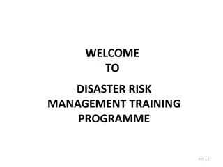 Disaster Risk Management Training Programme Overview