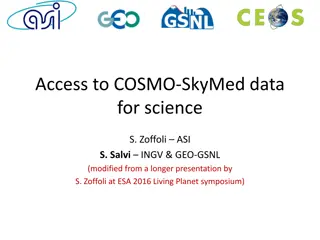 Access to COSMO-SkyMed Data for Science and Research Opportunities