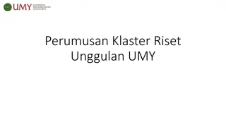 Cutting-Edge Research Clusters at UMY