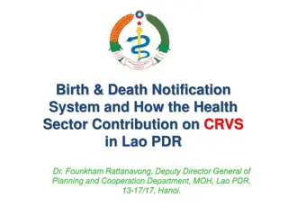 Health Sector Contribution on Civil Registration and Vital Statistics in Lao PDR