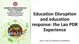 Education Disruption and Response in Lao PDR: COVID-19 Impact