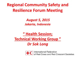 Regional Community Safety and Resilience Forum Meeting Agenda August 5, 2015 Jakarta