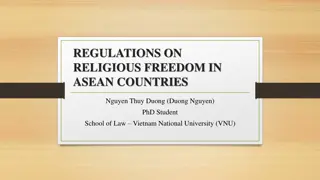 Regulations on Religious Freedom in ASEAN Countries