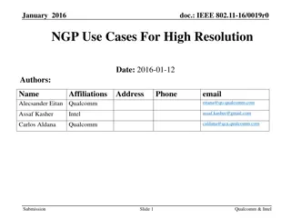 IEEE 802.11-16/0019r0: Use Cases for High Resolution Location Estimation