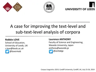 Enhancing Corpus Analysis: Text and Sub-text Level Analysis