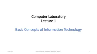 Basic Concepts of Information Technology