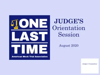 Virtual Judge Orientation Guidelines for August 2020 Session