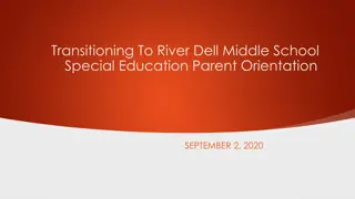 River Dell Middle School Special Education Parent Orientation Overview