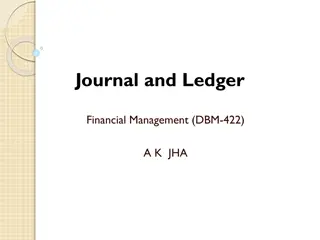 Journal and Ledger in Financial Management