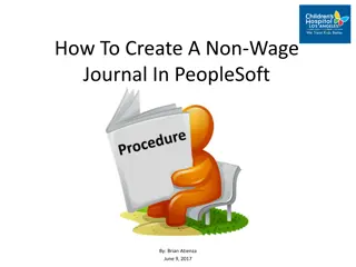 Efficient Guide for Non-Wage Journal Creation in PeopleSoft