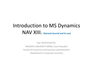 General Journal in MS Dynamics NAV XIII