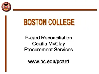 Boston College P-Card Reconciliation and Responsibilities Guide