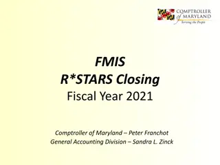 FMIS.R*STARS Closing Fiscal Year 2021 - Comptroller of Maryland Guidelines