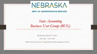 State Accounting Business User Group (BUG) Meeting Agenda - March 27, 2019