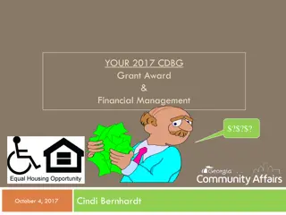 Managing Your 2017 CDBG Grant Award and Financial Management Package