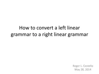 Converting Left Linear Grammar to Right Linear Grammar