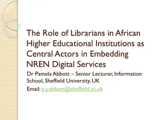 Librarians in African Higher Education: Embedding NREN Digital Services