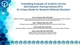 MLA Research Training Institute: Advancing Research Methods Education