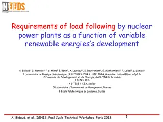 Load Following by Nuclear Power Plants in Relation to Variable Renewable Energies' Development