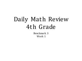 4th Grade Math Review - Benchmark 3