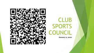 Club Sports Council Updates and Events - January 2020