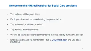 NHSmail Webinar for Social Care Providers: Benefits and Setup Guide