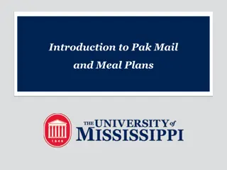 Guide to Pak Mail Services and Meal Plans at University Campus