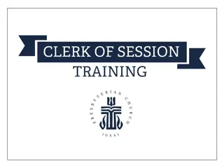 The Responsibilities of a Clerk of Session in a Church Setting