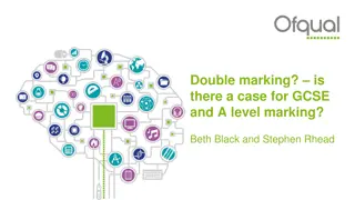 Case for Double Marking in GCSE and A-Level Assessments