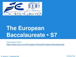 European Baccalaureate Guide and Information Session