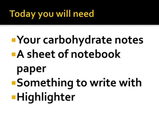 Carbohydrates: Composition, Structure, and Function