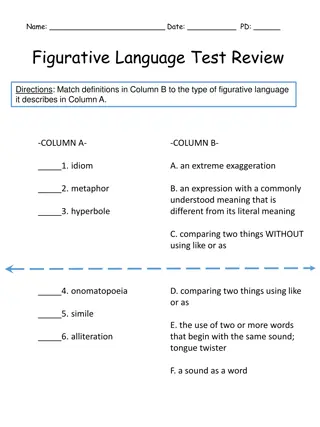 Figurative Language Test Review and Practice