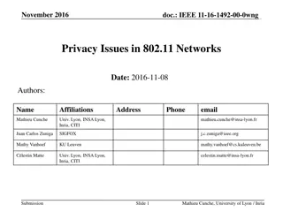 Privacy Issues in IEEE 802.11 Networks: Tracking and MAC Randomization