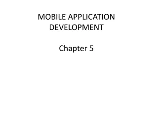 Mobile Application Development Chapter 5: Working with Android Media Player