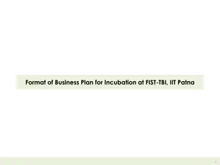 Business Plan for Incubation at FIST-TBI, IIT Patna