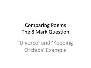 Comparing Poems: Divorce and Keeping Orchids Analysis