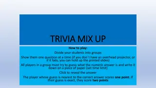 Interactive Trivia Mix-Up Game for Students