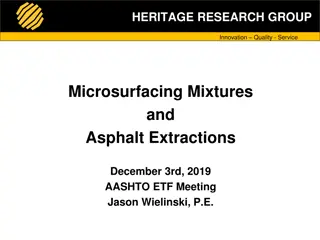 Microsurfacing Mix Analysis and Experiment Results