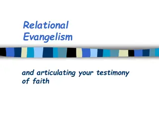 Relational Evangelism and Sharing Your Faith Testimony