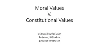 Moral and Constitutional Values in Relation to Judiciary