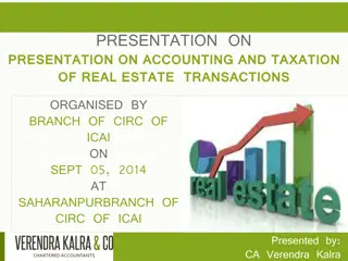 Accounting and Taxation of Real Estate Transactions Presentation