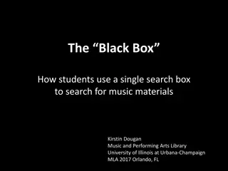 Search Patterns for Music Materials in Libraries