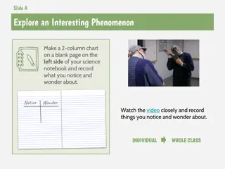 Explore and Analyze an Intriguing Phenomenon in Science Class