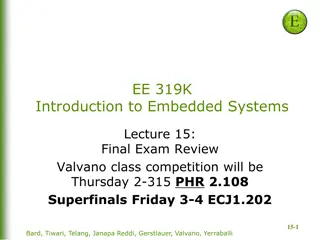 EE 319K Final Exam Review and Competition Details