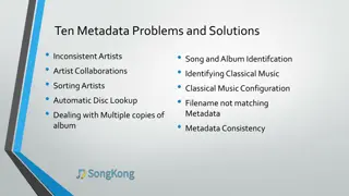 Metadata Challenges and Solutions in Music Management