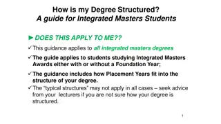 Guide to Structured Integrated Masters Degrees